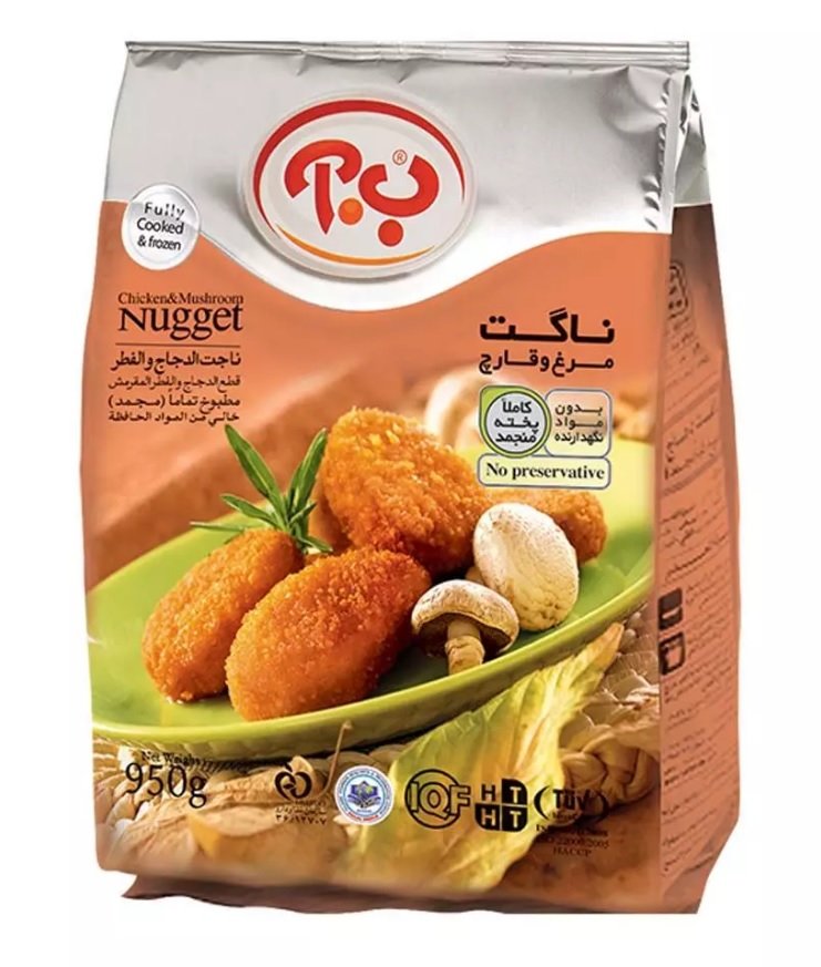 تصویر از ناگت مرغ و قارچ 450 گرمی ب.آ