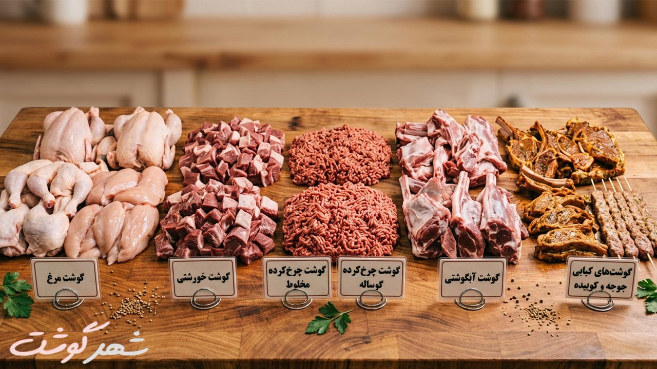 پرفروش‌ترین محصولات شهر گوشت در سال ۱۴۰۴ بر اساس آمار فروش